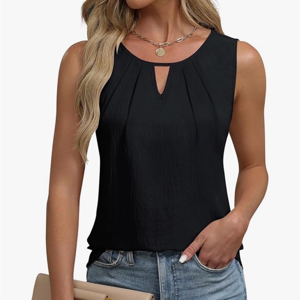 Blooming Jelly Womens Business Casual Tank Top Summer Sleeveless black XL NWT